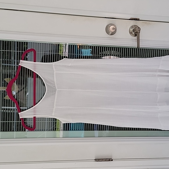 Leifsdottir Anthropologie Cotton White High-Low Midi Dress Sz XS - Picture 7 of 14